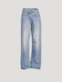 Crossover Wide-Leg Jeans