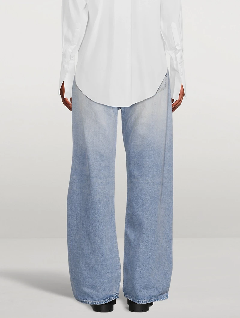 Crossover Wide-Leg Jeans