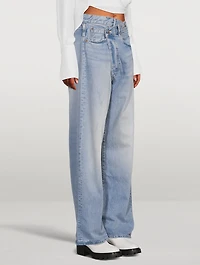 Crossover Wide-Leg Jeans