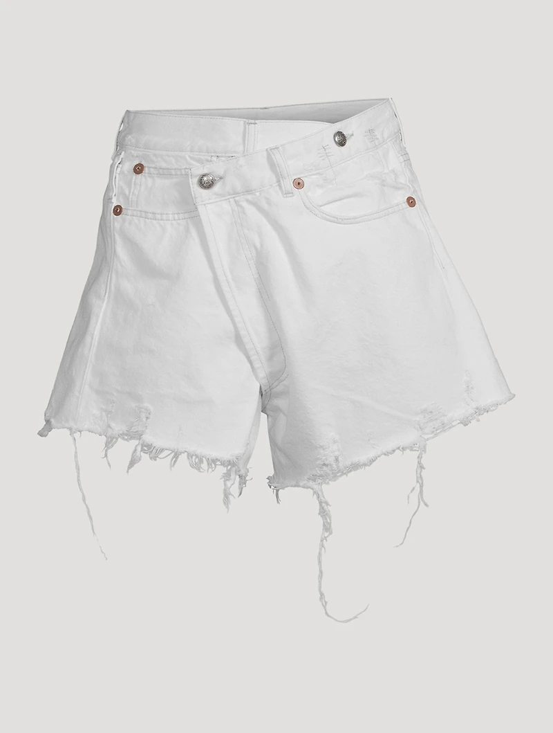 Frayed Denim Shorts