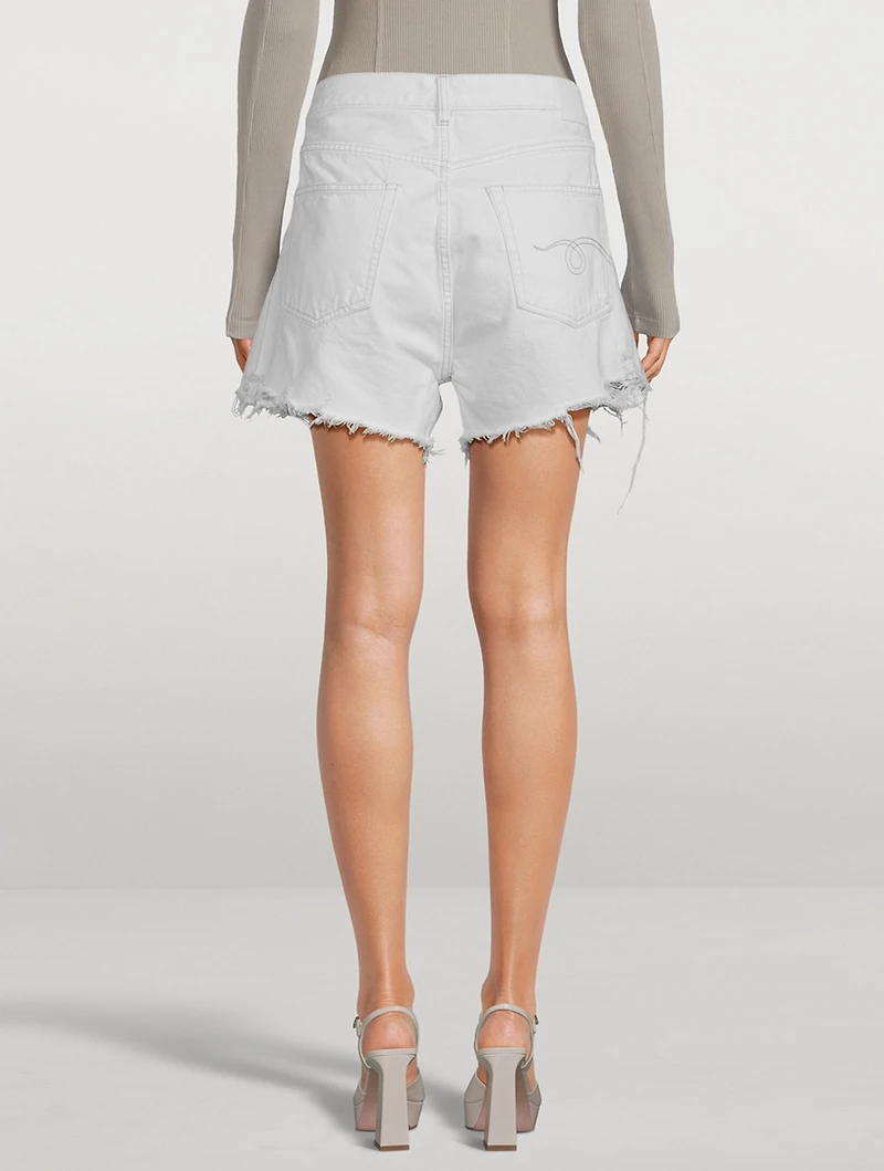 Frayed Denim Shorts