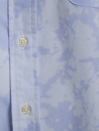 Cropped Shirt Tie-Dye Print