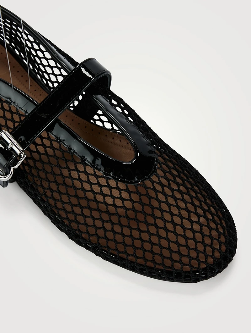 Fishnet Ballet Flats