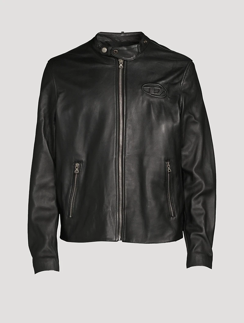 L-Metalo Leather Biker Jacket