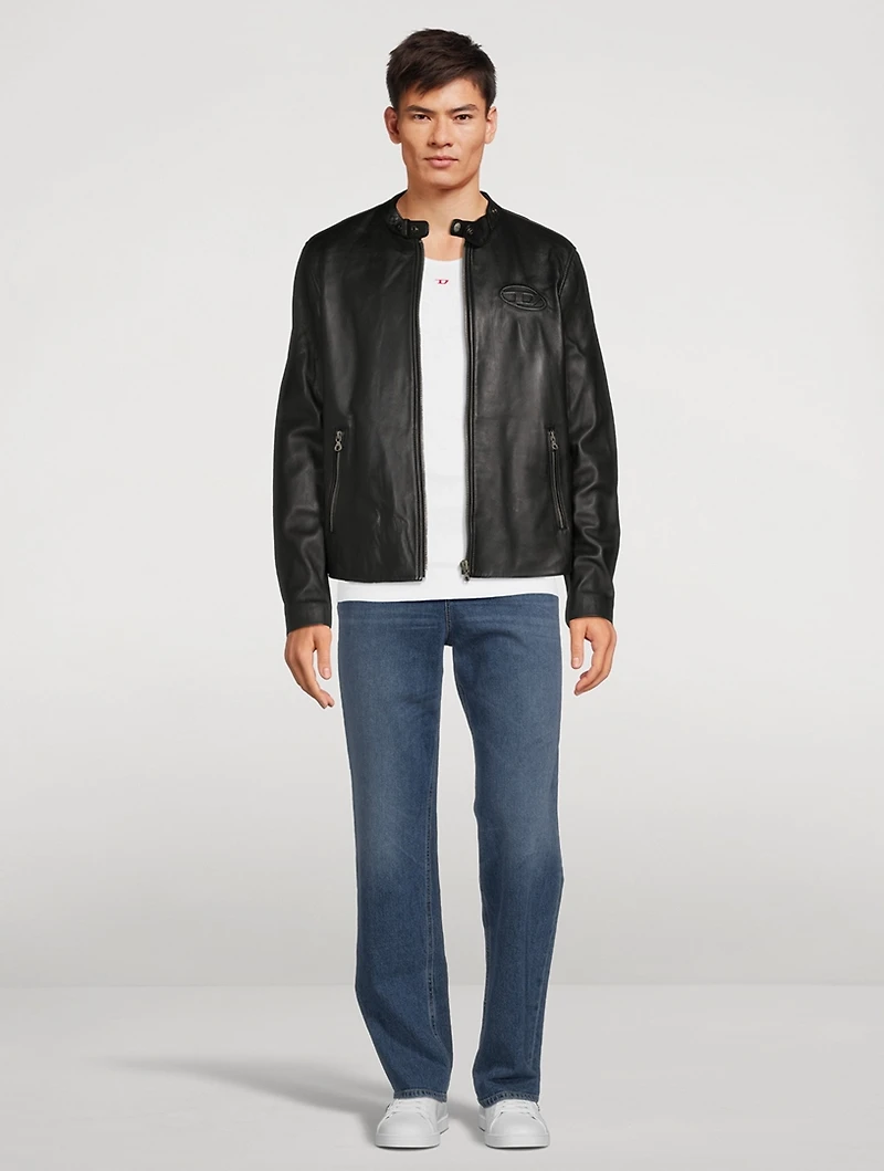 L-Metalo Leather Biker Jacket