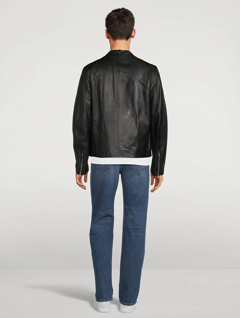 L-Metalo Leather Biker Jacket