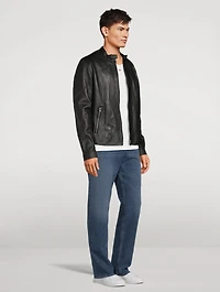 L-Metalo Leather Biker Jacket