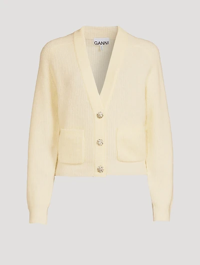 Alpaca And Wool V-Neck Cardigan
