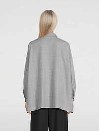 Oversized Step-Hem Cotton Shirt