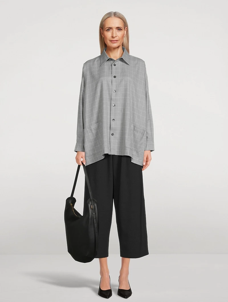 Oversized Step-Hem Cotton Shirt