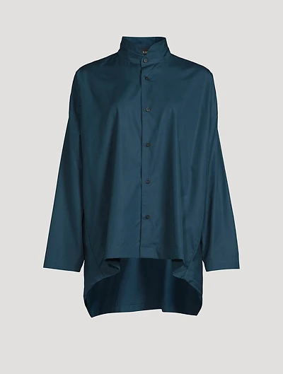 Cotton Shirt With Dropped Back