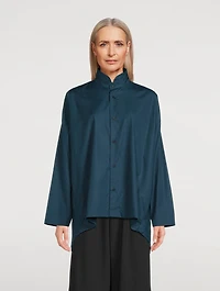 Cotton Shirt With Dropped Back