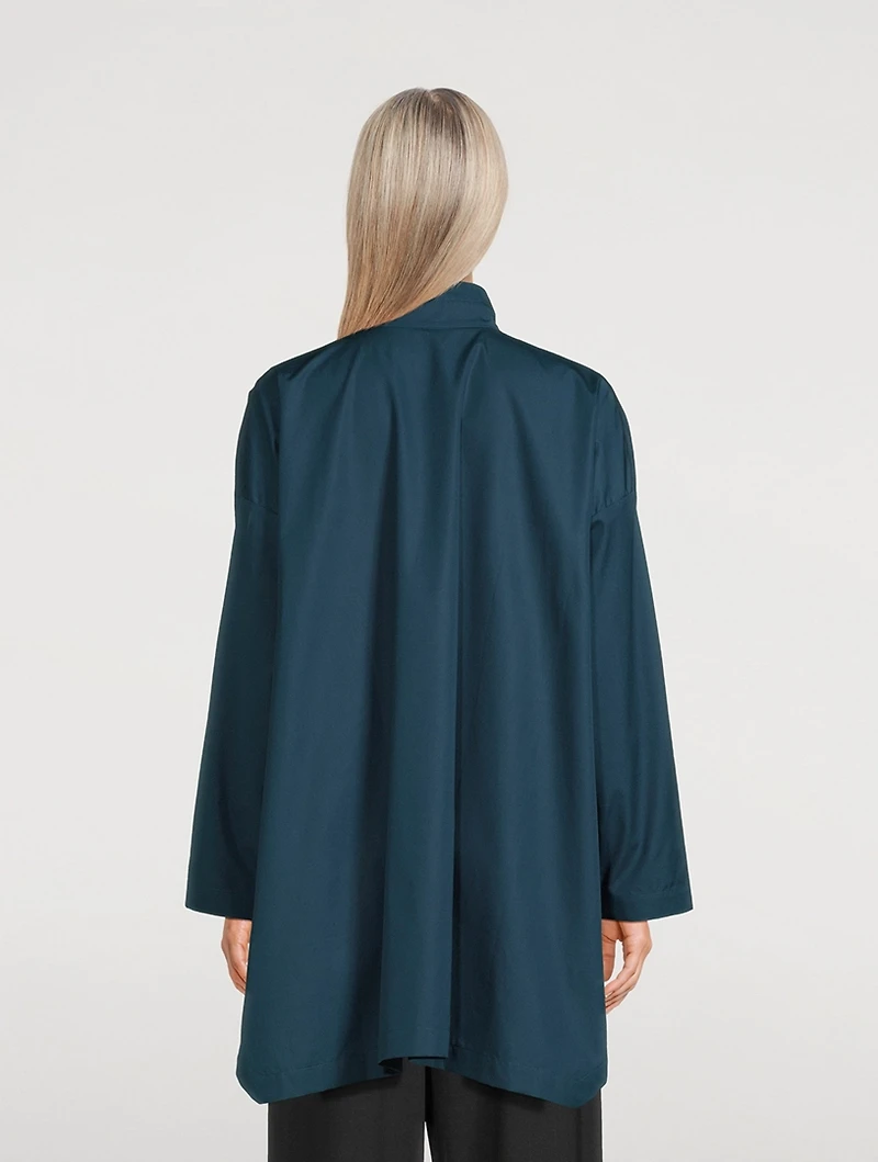 Cotton Shirt With Dropped Back