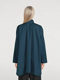 Cotton Shirt With Dropped Back