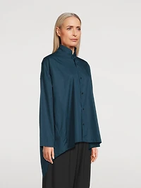 Cotton Shirt With Dropped Back