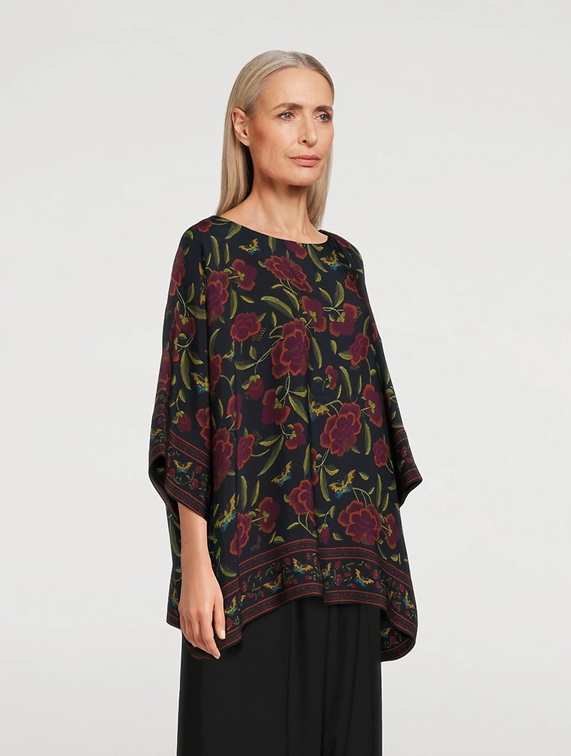 Silk Tunic Floral Print