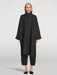 Sloped Shoulder Oversized Raincoat