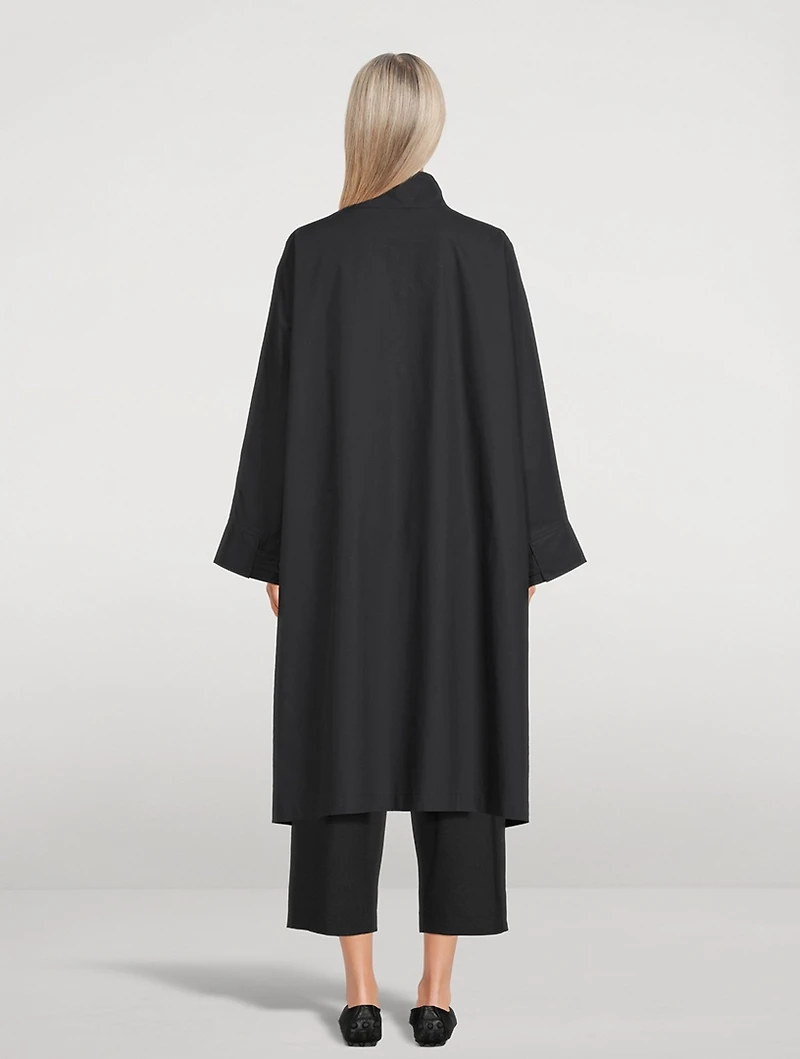 Sloped Shoulder Oversized Raincoat