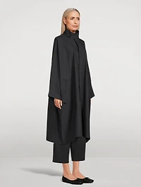 Sloped Shoulder Oversized Raincoat