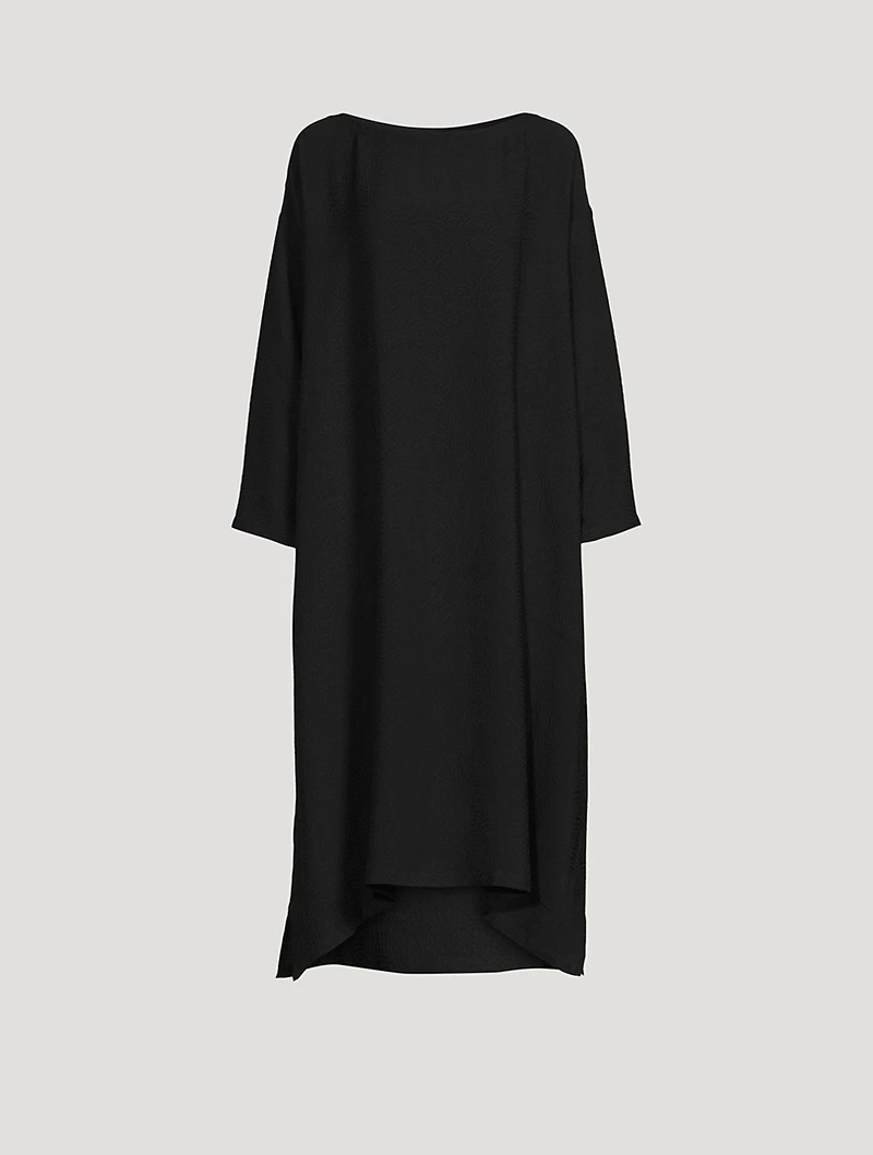 A-Line Silk Midi Dress