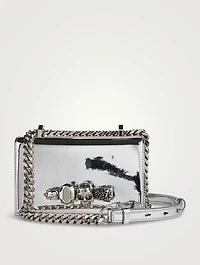 Mini Jewelled Mirrored Leather Satchel