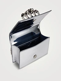 Mini Jewelled Mirrored Leather Satchel
