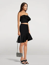 Mini Jewelled Mirrored Leather Satchel
