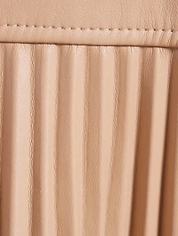 Maritza Vegan Leather Shirt Dress