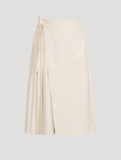 Mar Faux Leather Wrap Skirt