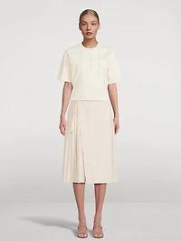 Mar Faux Leather Wrap Skirt