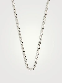 Sterling Silver Bar Curb Chain Necklace