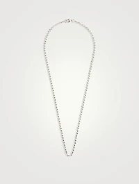 Sterling Silver Bar Curb Chain Necklace