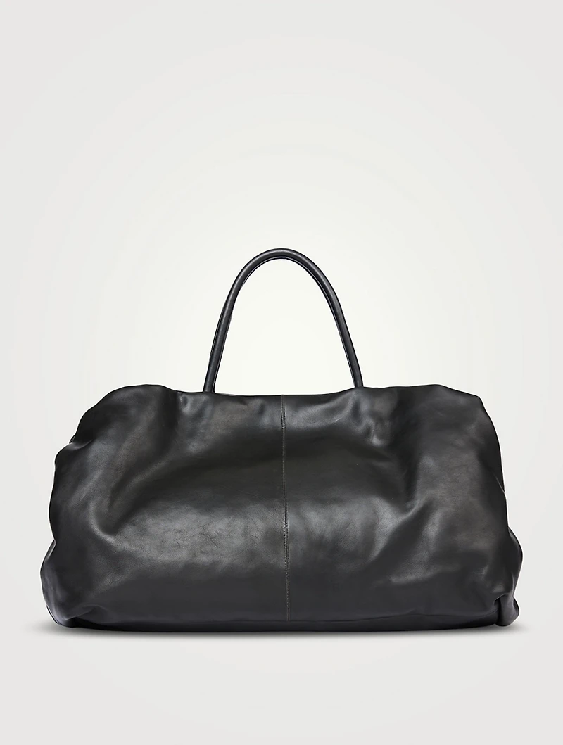 Elio Bourse Leather Tote Bag