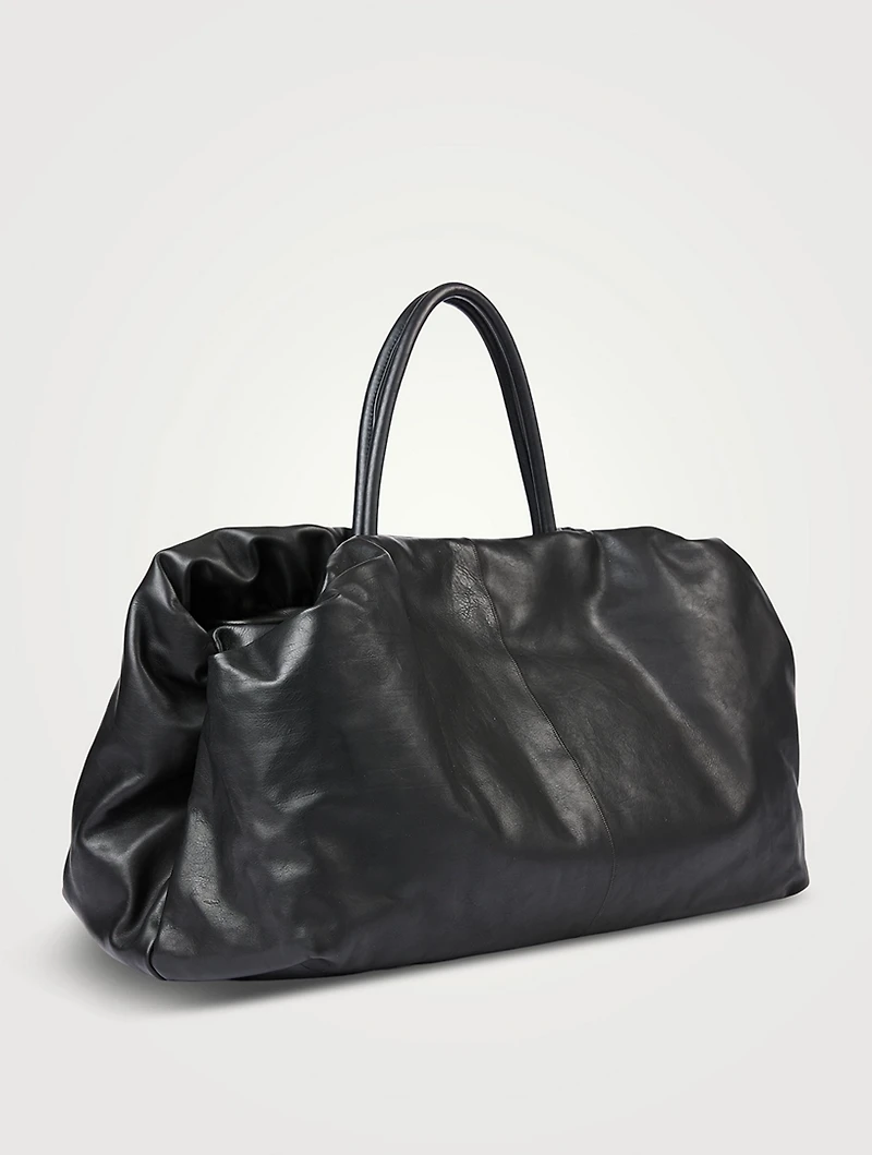 Elio Bourse Leather Tote Bag