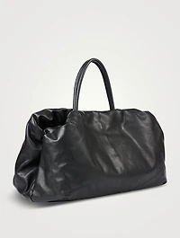 Elio Bourse Leather Tote Bag