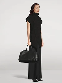 Elio Bourse Leather Tote Bag