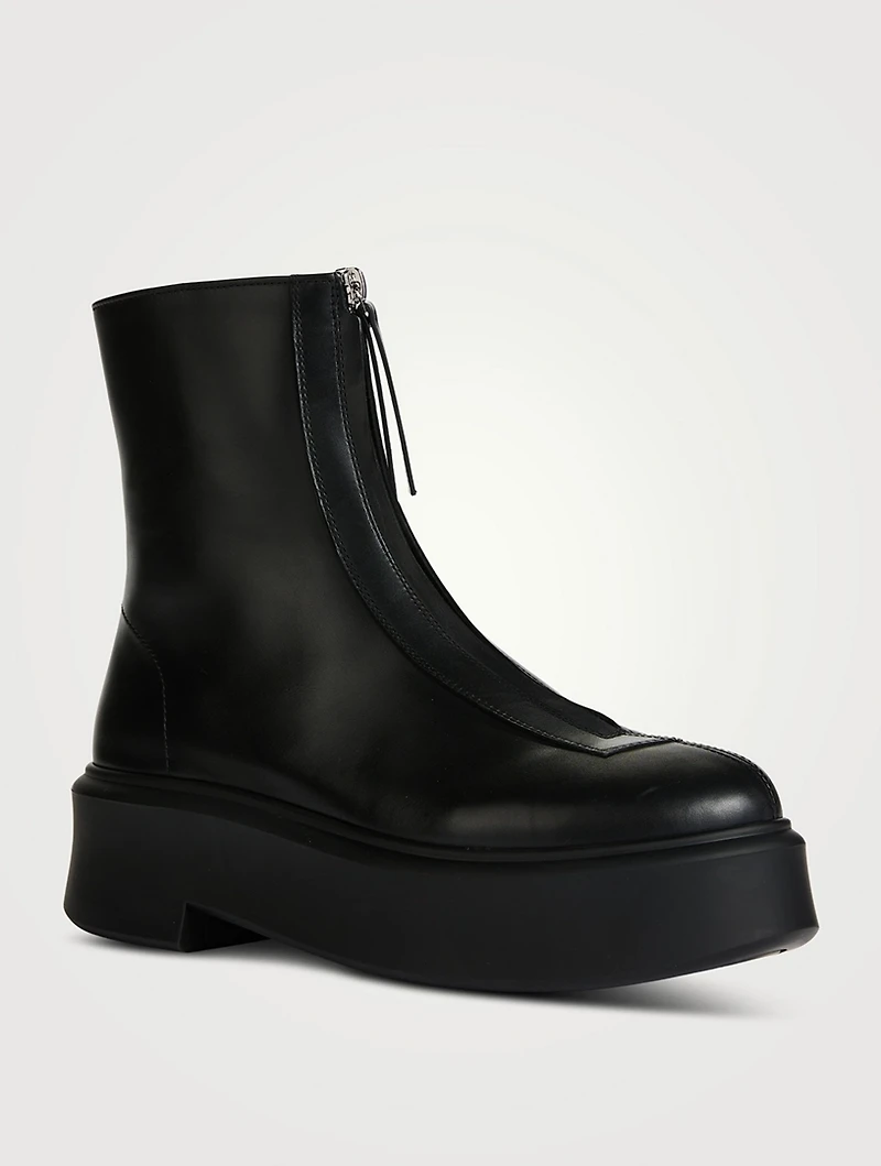 Leather Zipped Boots