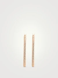 Stone Crystal Hoop Earrings