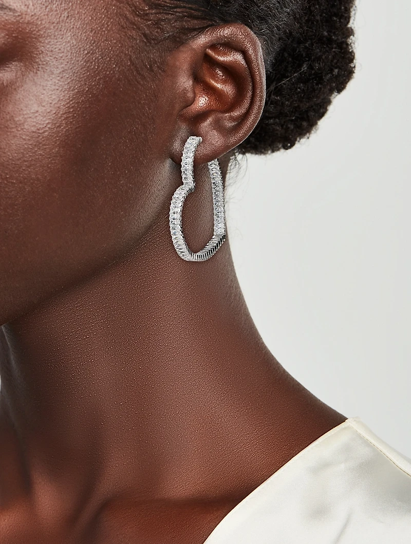 Matrix Crystal Hoop Earrings