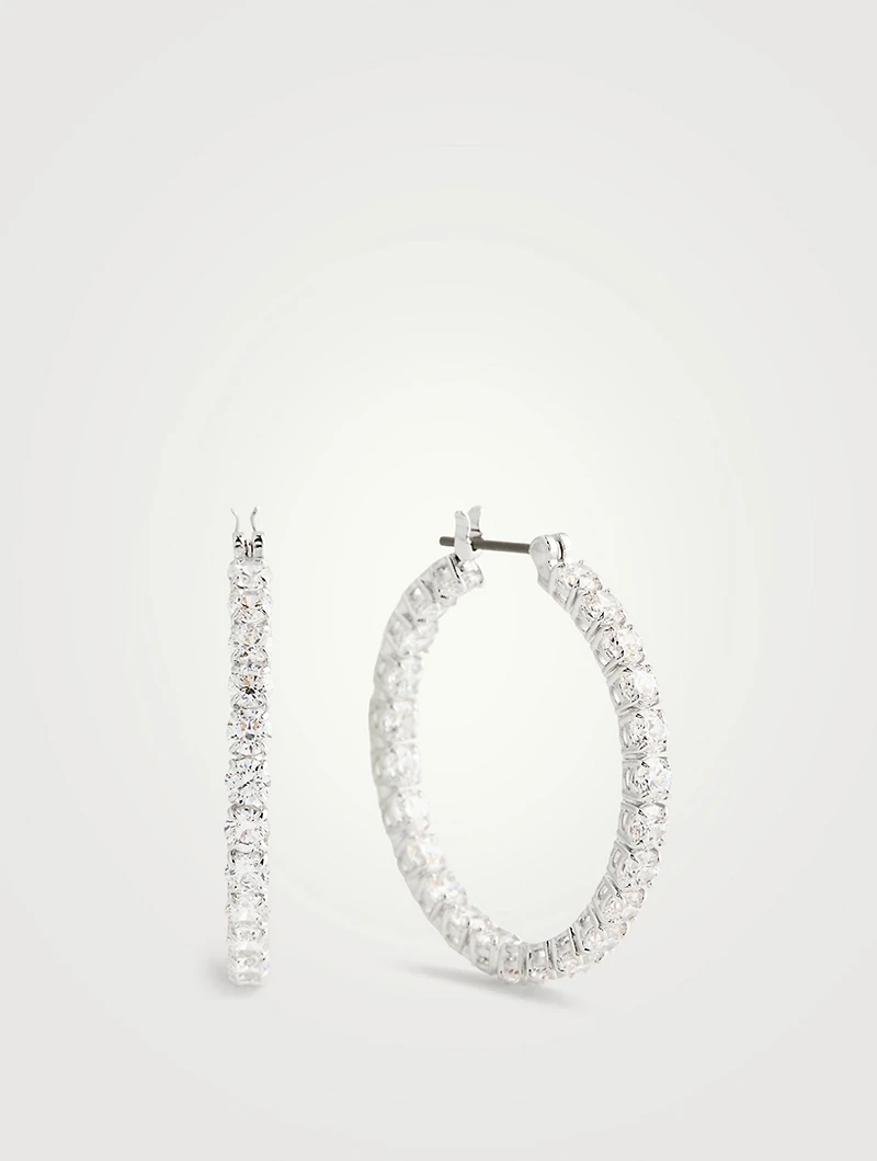 Matrix Crystal Hoop Earrings
