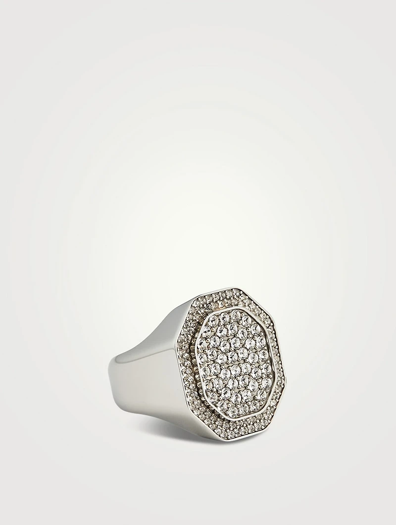 Dextera Crystal Signet Ring