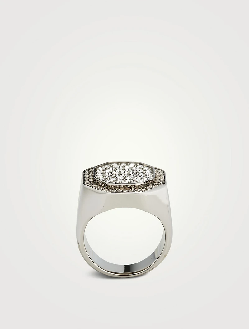 Dextera Crystal Signet Ring