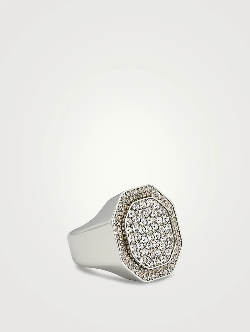 Dextera Crystal Signet Ring