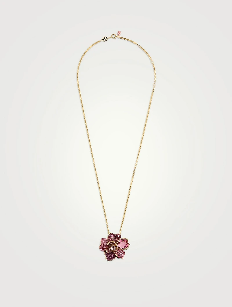 Florere Crystal Brooch Necklace