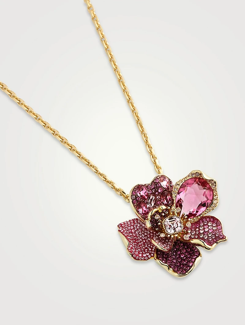 Florere Crystal Brooch Necklace
