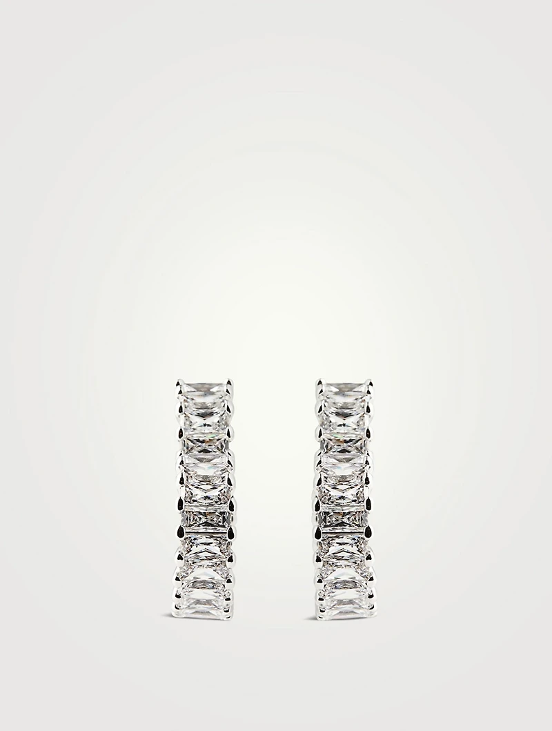 Matrix Crystal Hoop Earrings