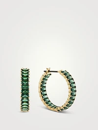 Matrix Baguette Crystal Hoop Earrings