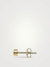 Cléo 14K Gold Round Stud Earring With Diamond