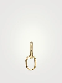 Classique 14K Solid Gold Paper Clip Double Hoop Earrings