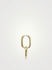 Classique 14K Solid Gold Paper Clip Double Hoop Earrings